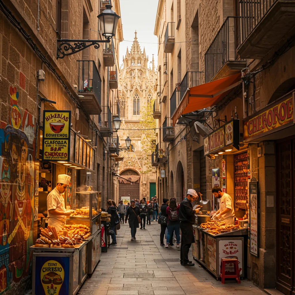 What Defines Street Food in Barcelona’s Gothic Quarter?