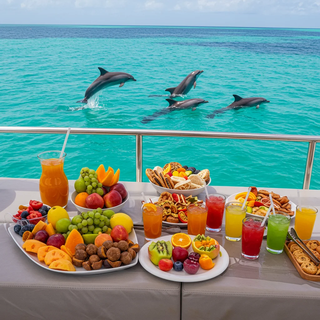 Food and Refreshments on Dolphin Cruises