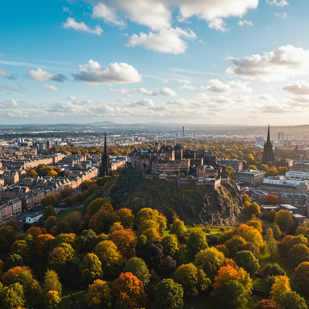 Overview of Edinburgh Castle