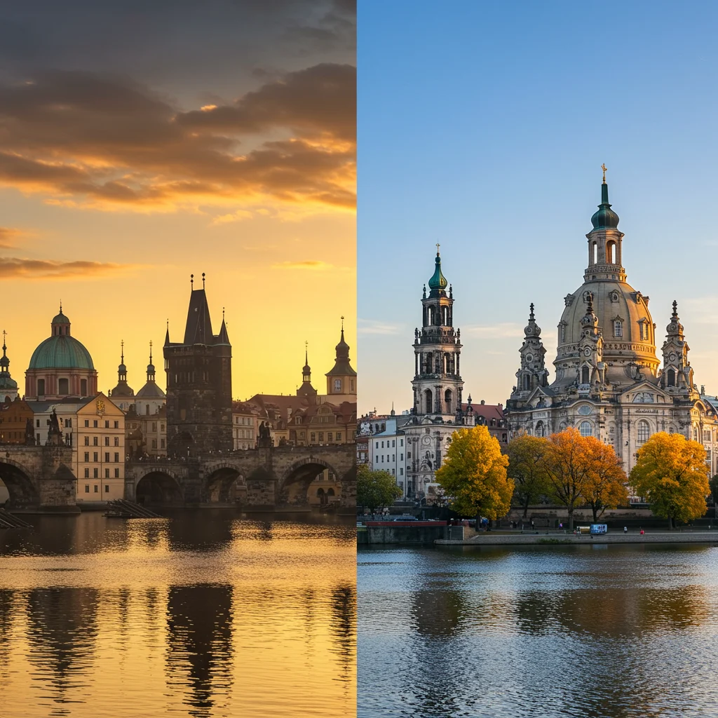 Starting Points: Prague vs. Dresden
