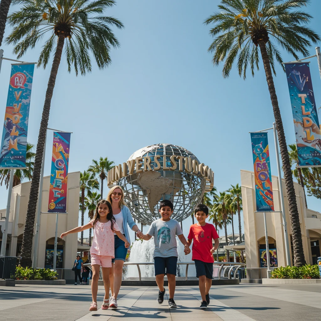Arriving at Universal Studios Hollywood