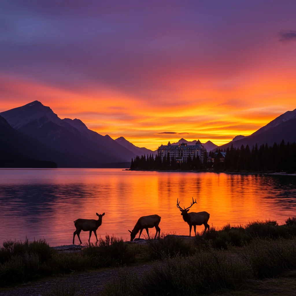 Best Sunset Wildlife Locations at Lake Louise