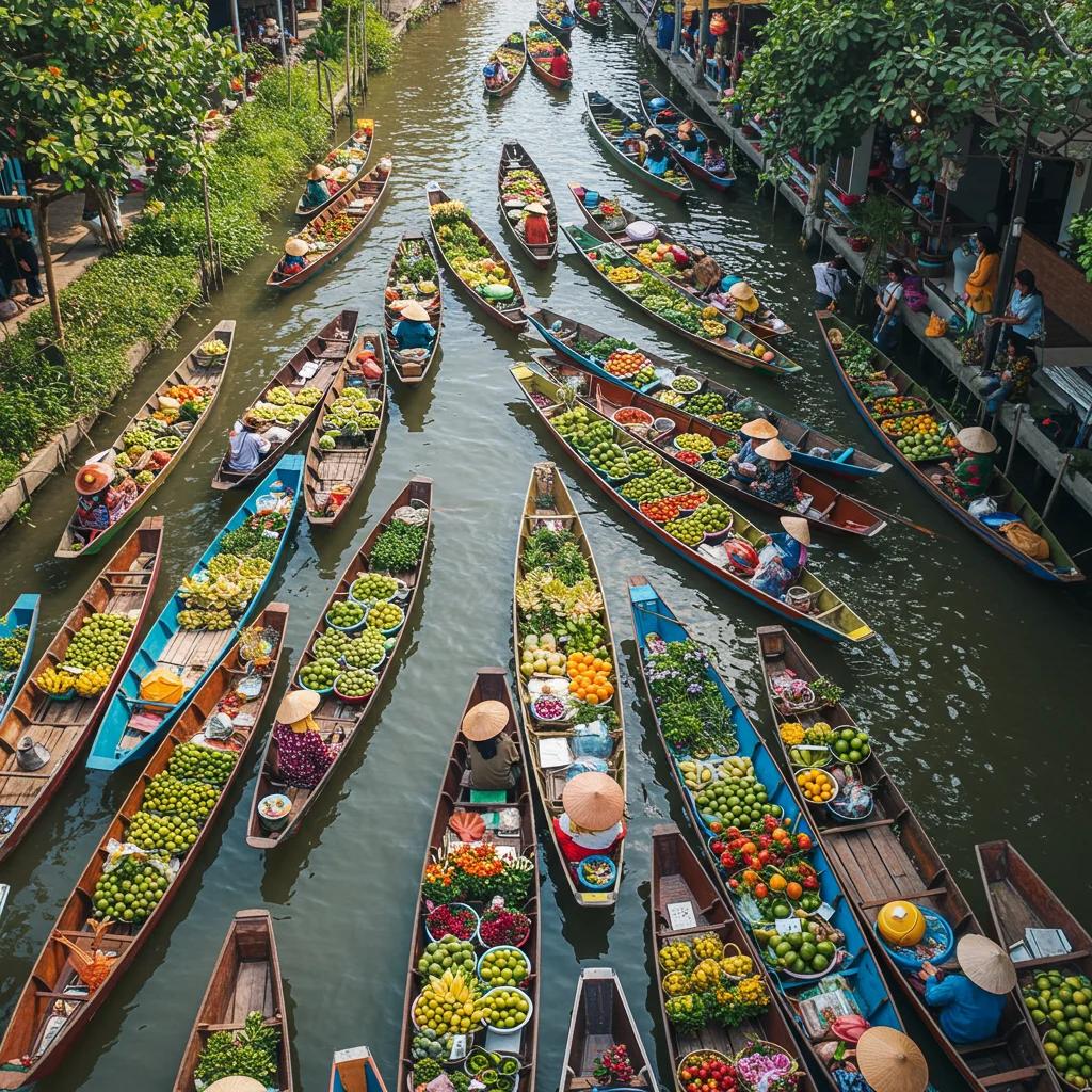The Floating Market: Vendors on the Canals
