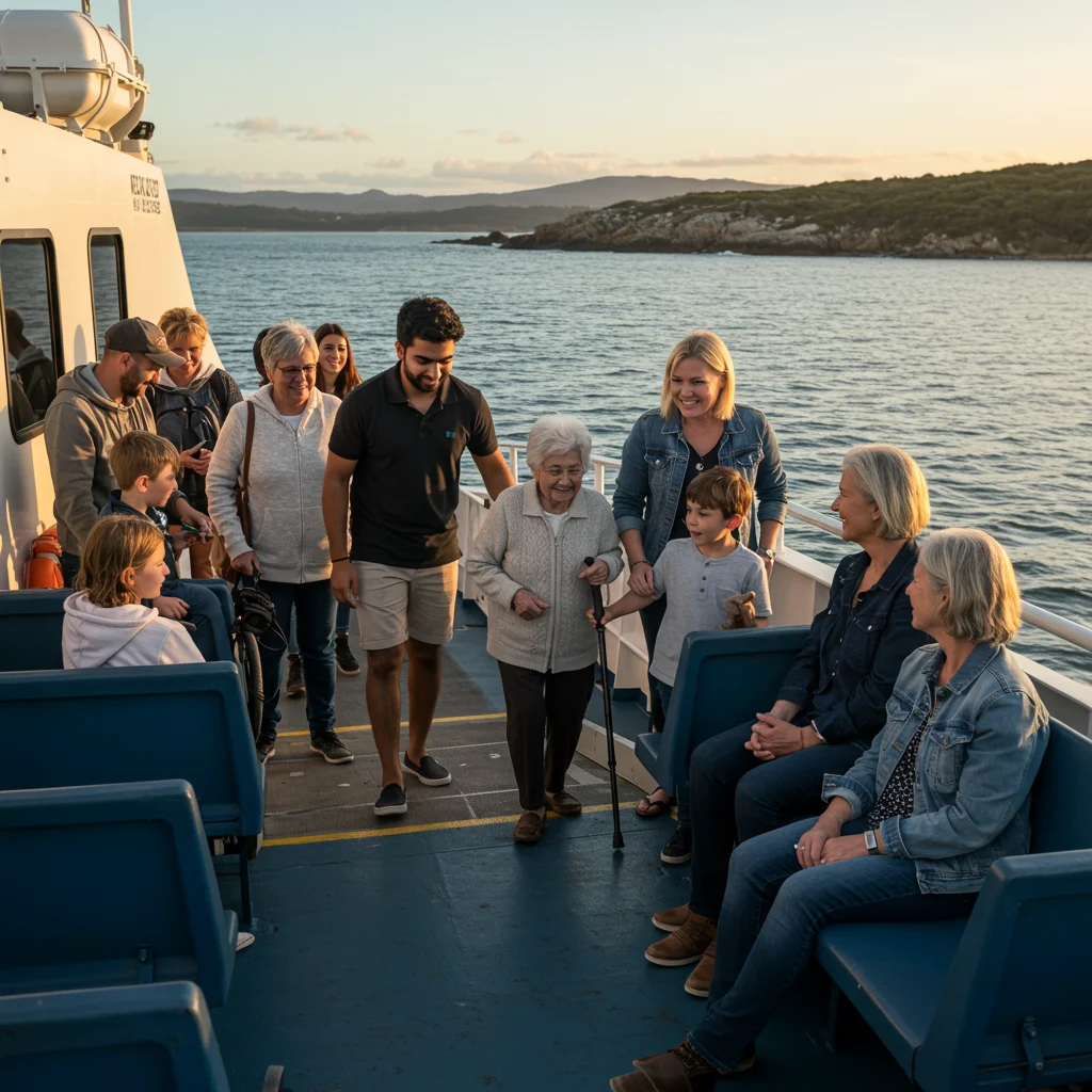 Accessibility on the Ferry and Maria Island