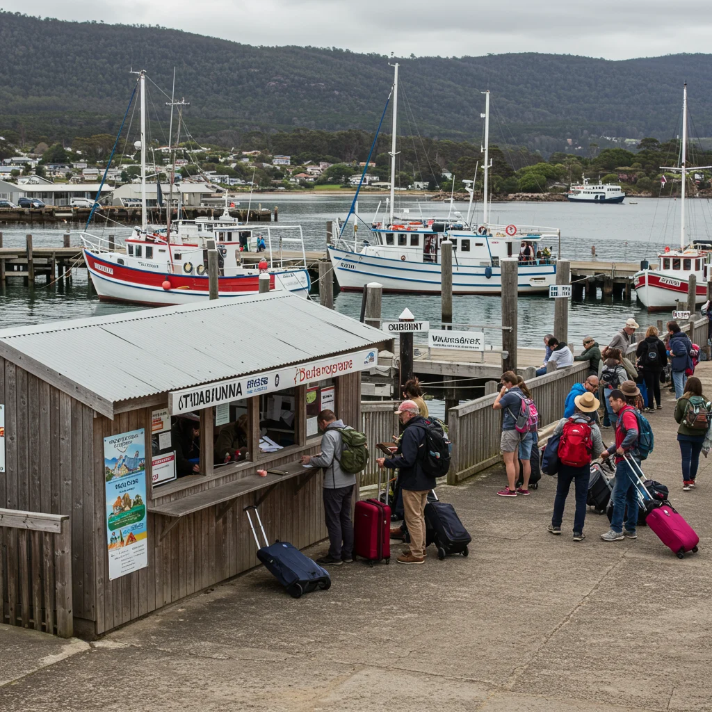 Arriving at Triabunna Wharf: Check-In and Boarding Process