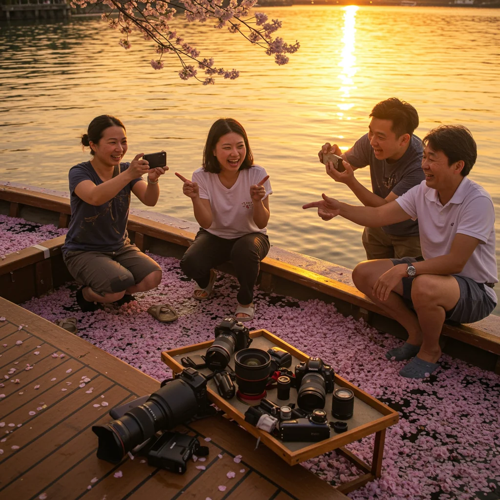 Best Spots on the Boat for Cherry Blossom Photos
