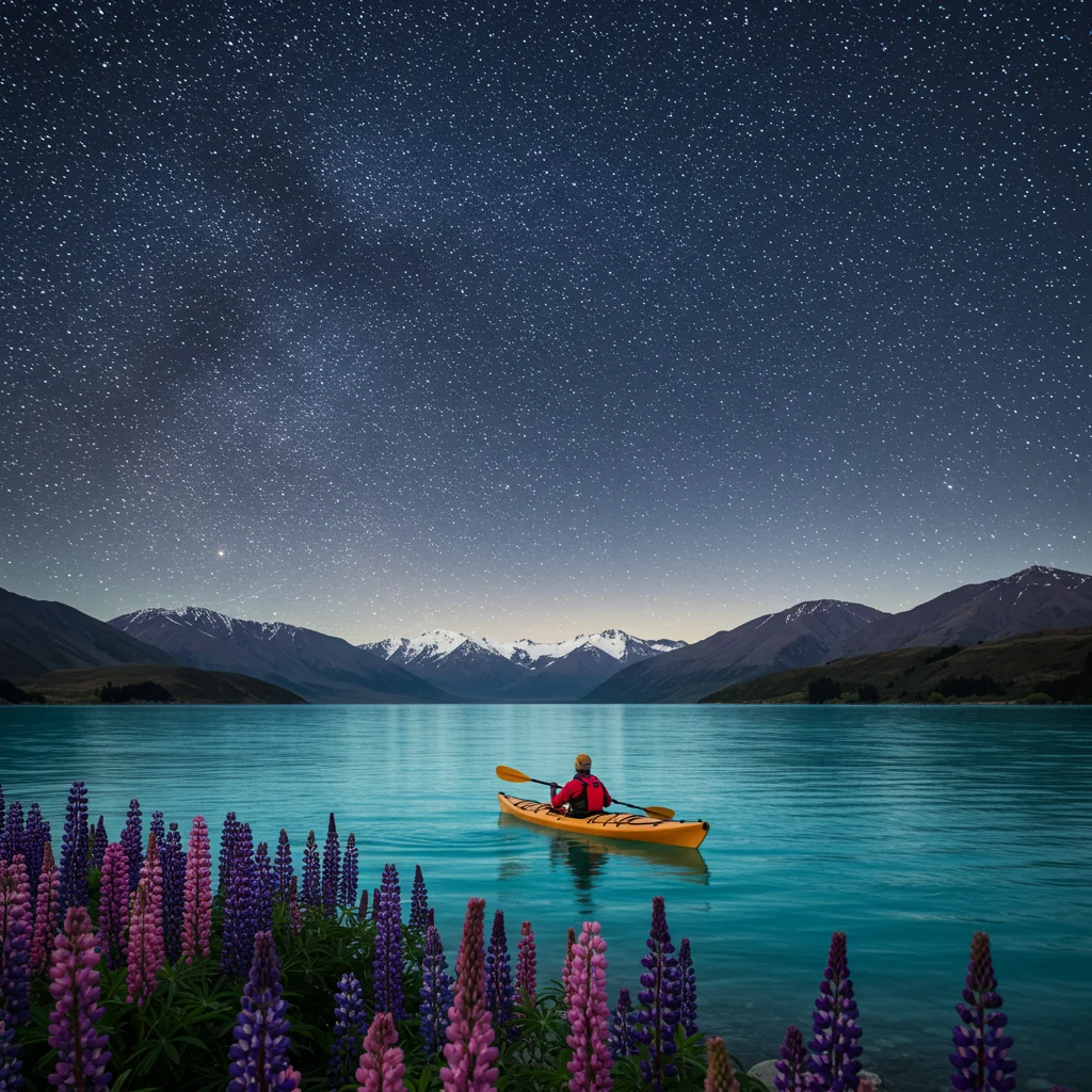 Exploring Lake Tekapo