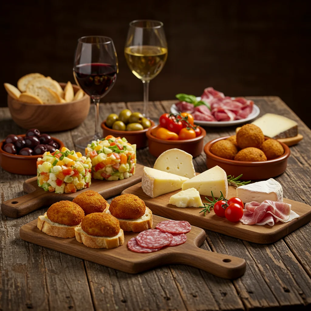 Gourmet Snacks and Tapas Selection
