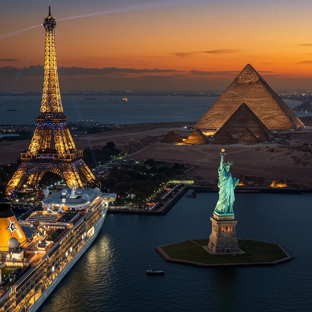 Major Monuments and Sights Seen on the Cruise