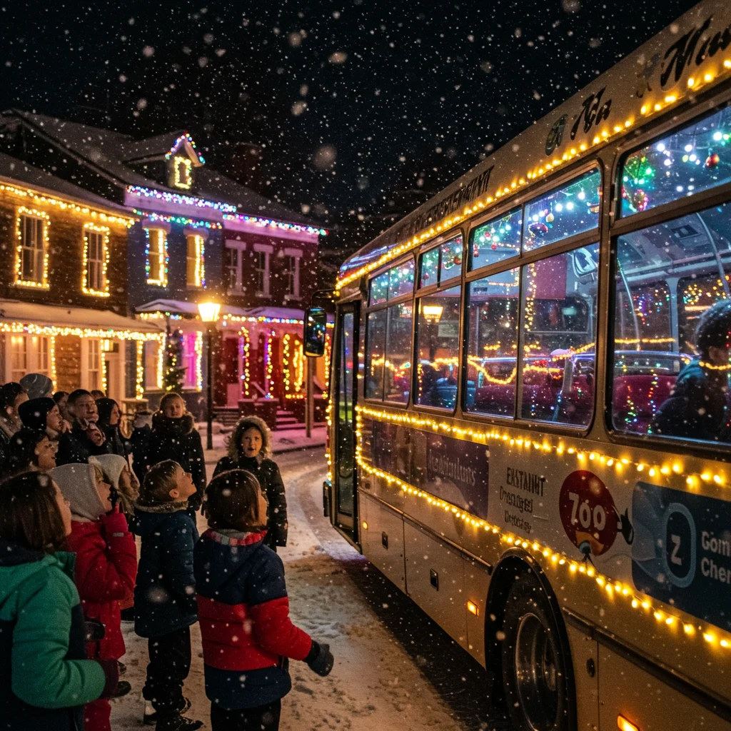 Popular Routes for Christmas Lights Night Bus Tours