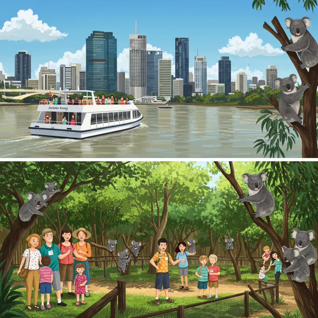 Sample Itinerary for a Brisbane River Cruise &amp; Koala Sanctuary Day