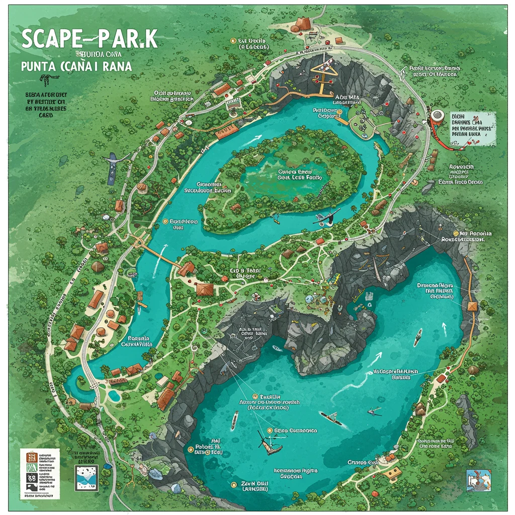 Scape Park Punta Cana Map Overview