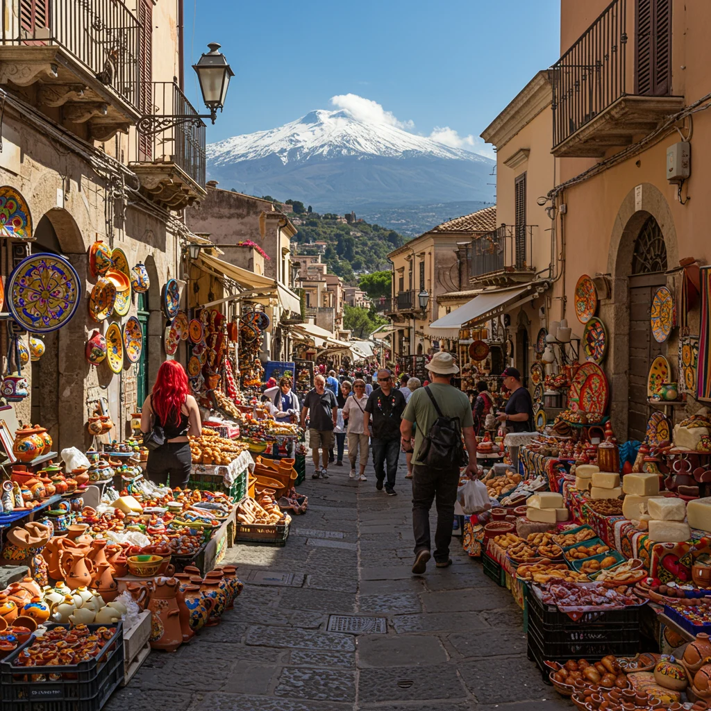 Shopping for Souvenirs in Taormina