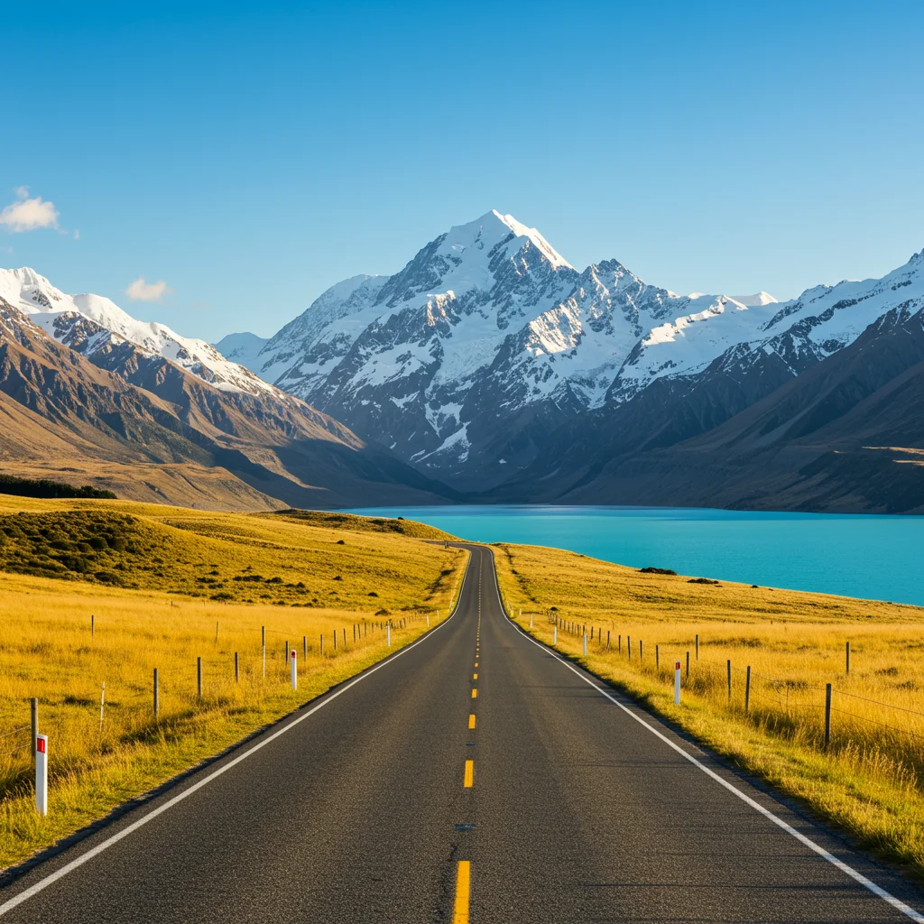 Traveling from Tekapo to Mt Cook Village