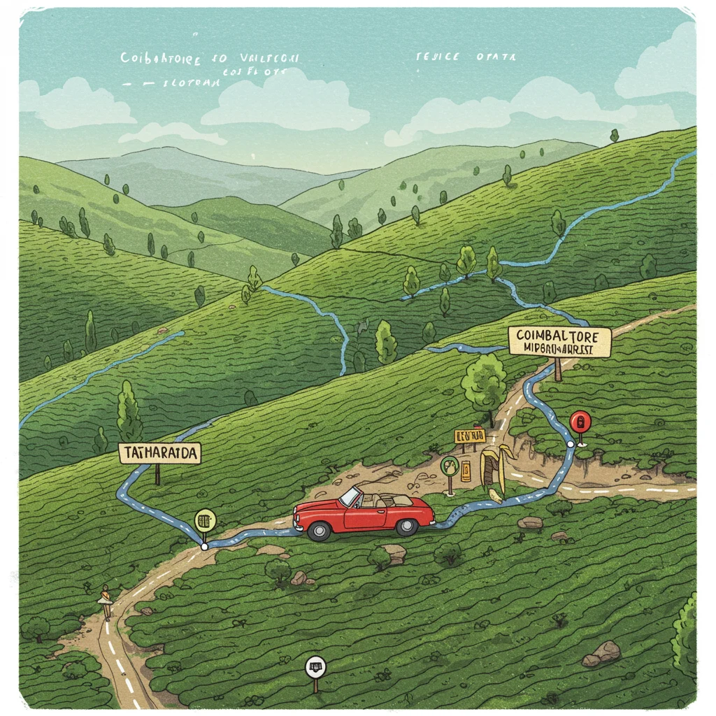 What Route Options Are Available from Coimbatore to Valparai?