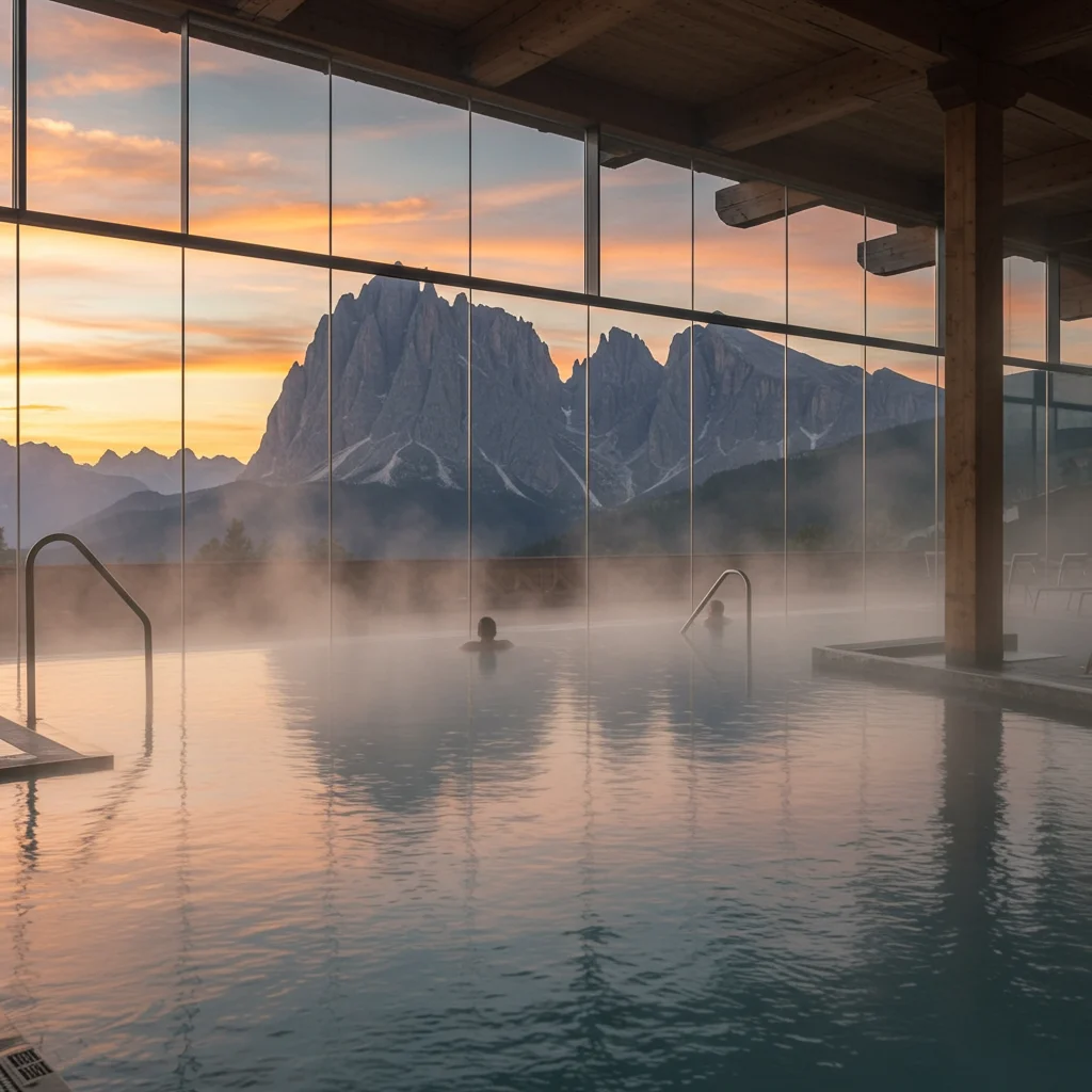 Hotel Spas and Pools Overlooking the Dolomites