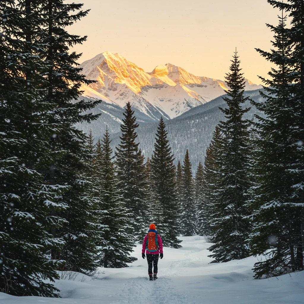 Navigating the Trail in Snow
