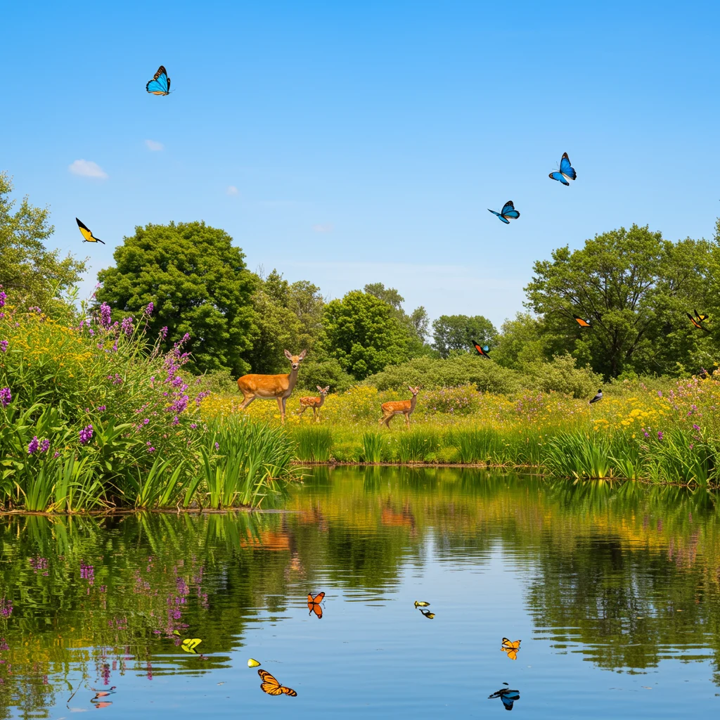 Wildlife and Flora Around the Lake