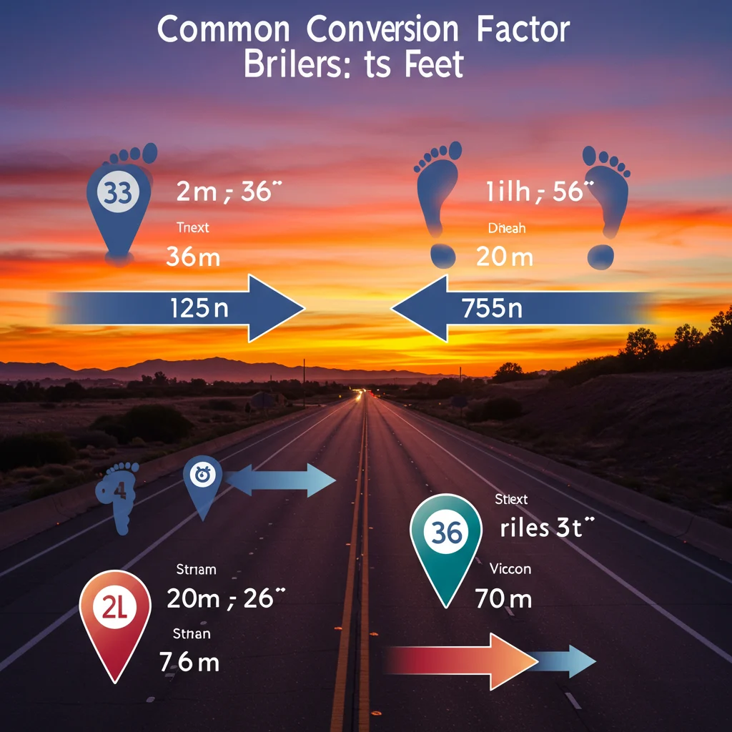 Common Conversion Factors for Miles and Feet