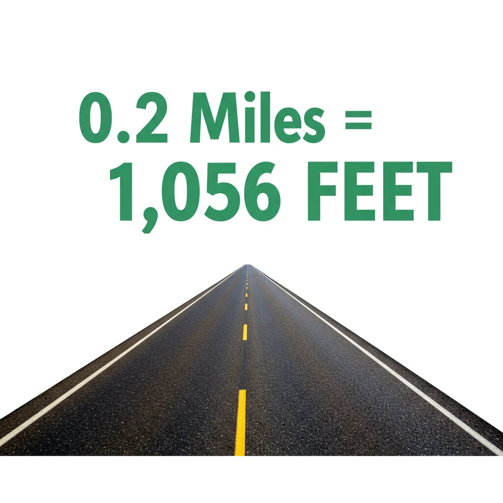 What Is 0.2 Miles in Feet? Quick Answer